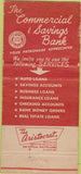 Matchbook Cover - Commercial Savings Bank Gallipolis OH WORN 30 Strike