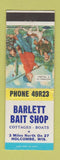 Matchbook Cover - Bartlett Bait Shop Holcombe WI WEAR