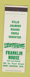Matchbook Cover - Franklin House New London WI American Legion Bowling
