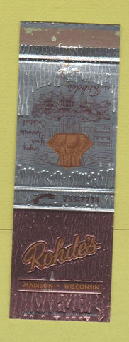 Matchbook Cover - Rohde's Madison WI restaurant