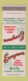 Matchbook Cover - Evergreen First Federal Savings Lacey Chehalis WA