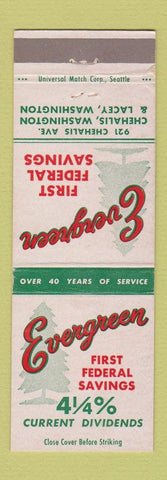 Matchbook Cover - Evergreen First Federal Savings Lacey Chehalis WA