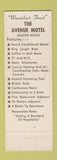 Matchbook Cover - Avenue Motel Wenatchee WA WEAR