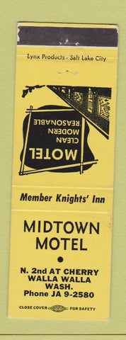 Matchbook Cover - Midtown Motel Walla Walla WA