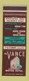Matchbook Cover - Vance Motor Hotel Seattle WA