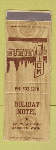 Matchbook Cover - Holiday Motel Aberdeen WA WEAR