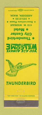 Matchbook Cover - Thunderbird City Center Motel Aberdeen WA