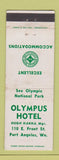 Matchbook Cover - Olympus Hotel Port Angeles WA WEAR