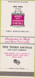 Matchbook Cover - Third Savings Loan Piqua OH 30 Strike