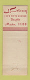 Matchbook Cover - J Crissey Flowers FTD Seattle WA WEAR