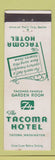 Matchbook Cover - Tacoma Hotel Tacoma WA