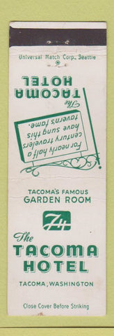 Matchbook Cover - Tacoma Hotel Tacoma WA