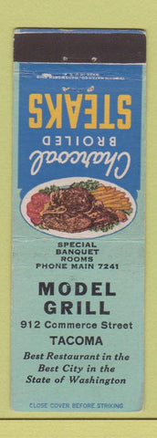 Matchbook Cover - Model Grill Tacoma WA