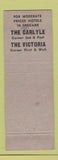 Matchbook Cover - Continental Hotel Cafe Grand Coulee WA Turf Motel Spokane