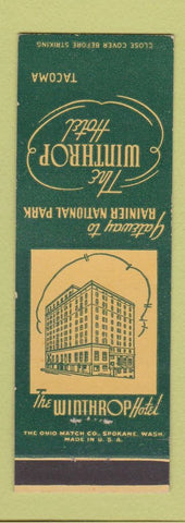 Matchbook Cover - Winthrop Hotel Tacoma WA