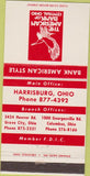 Matchbook Cover - American Bank of Central OH Harrisburg OH 30 Strike