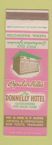 Matchbook Cover - Donnelly Hotel Yakima WA WEAR