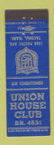 Matchbook Cover - Union House Club Tacoma WA