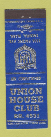 Matchbook Cover - Union House Club Tacoma WA