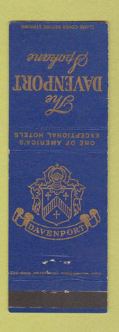 Matchbook Cover - Davenport Hotel Spokane WA