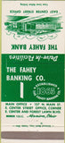 Matchbook Cover - Fahey Banking Co Marion OH 30 Strike