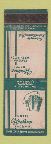 Matchbook Cover - Winthrop Hotel Tacoma WA WORN