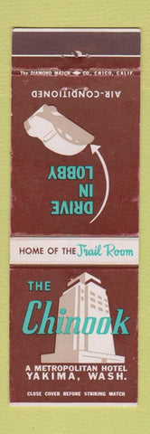 Matchbook Cover - Chinook Hotel Yakima WA