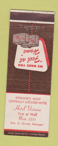 Matchbook Cover - Hotel Victoria Spokane WA