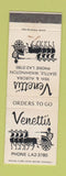 Matchbook Cover - Venetti's Restaurant Seattle WA