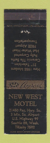 Matchbook Cover - New West Motel Seattle WA