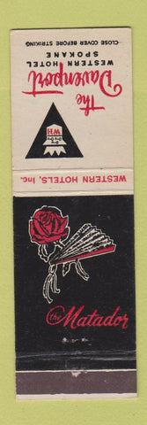 Matchbook Cover - The Davenport Hotel Spokane WA Matador