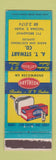Matchbook Cover - Raytheon Radio TV Tubes AT Stewart Tacoma WA WEAR