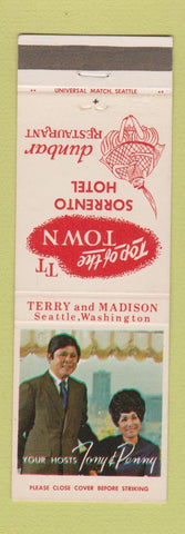 Matchbook Cover - Top of the Town Sorrento Hotel Seattle WA