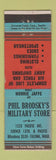 Matchbook Cover - Phil Brodsky's Militayr Store Tacoma WA