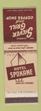 Matchbook Cover - Hotel Spokane Silver Grill WA