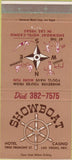 Matchbook Cover - Hotel Showboat Casino Las Vegas NV 30 Strike