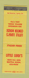 Matchbook Cover - Little Luigie's Center House Seattle WA Italian
