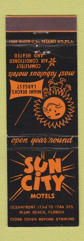 Matchbook Cover - Sun City Motels Miami Beach FL