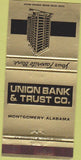 Matchbook Cover - Union Bank Trust Montgomery AL 30 Strike