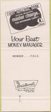 Matchbook Cover - First National Bank Jackson MS 30 Strike