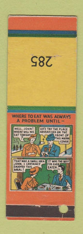 Matchbook Cover - Restaurant Stock Cut graphics SAMPLE WEAR