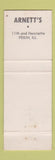 Matchbook Cover - Arnett's Pekil IL Christmas