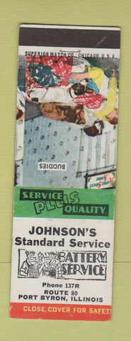 Matchbook Cover - Johnson's Standard oil gas Port Byron IL