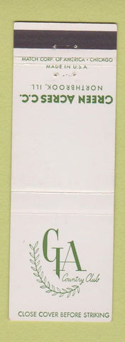 Matchbook Cover - Green Acres Country Club Northbrook IL