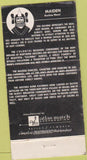 Matchbook Cover - The Arizona Bank Maiden Kachina WEAR 30 Strike