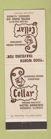 Matchbook Cover - Cellar Hotel Geneseo IL