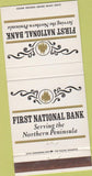 Matchbook Cover - First National Bank Pacific San Bruno Daly City CA 30 Strike