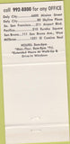 Matchbook Cover - First National Bank Pacific San Bruno Daly City CA 30 Strike