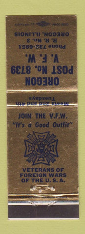 Matchbook Cover - VFW Oregon IL