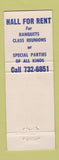 Matchbook Cover - VFW Oregon IL